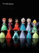 Frozen Prenses Aisha Anna El Yapımı Bebek - B Değişen Prenses [12 Kıyafet] - Hediye Kutusu + Aydınlatma + Kart - 5