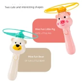 Çocuklar için Işıklı Bambulu Ejderha Uçurtması - Pembe Domuz + 5 Uçurtma - 4