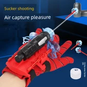 Çocuklar için Örümcek İpli Fırlatıcı Oyuncak Seti - Çiftli Savaş Fırlatıcı * 2 + 10 Güçlü Yapışkan Mermi + Eldiven * 2 + Sıfırlama Hedefi + İplik * 2 - 5