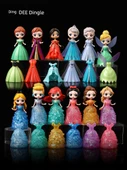 Frozen Prenses Aisha Anna El Yapımı Bebek - B Değişen Prenses [12 Kıyafet] - Hediye Kutusu + Aydınlatma + Kart - 4