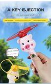 Çocuklar için Işıklı Bambulu Ejderha Uçurtması - Pembe Domuz + 5 Uçurtma + 1 Büyük Işıklı Uçurtma - 11