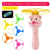 Çocuklar için Işıklı Bambulu Ejderha Uçurtması - Pembe Domuz + 5 Uçurtma + 1 Büyük Işıklı Uçurtma - 1
