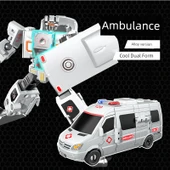 Çocuklar için Alaşım Versiyon Dönüşebilen Ambulans Robot Oyuncağı - 1