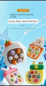 Mini Whac-a-Mole Oyun Makinesi - Noel Çorabı - Mavi - 7