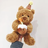 Doğum Günü Pastası Ayıcık Bebek - Pasta Ayıcık 50cm - Ücretsiz Tebrik Kartı - 12