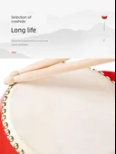 Kahverengi Deri Davul Seti - 8 inç Zil ve Gong Seti thumbnail 3