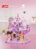 Yapı Blokları - Nanci Kız Modeli - Shun Feng Express Çiçek Görüşme Pavyonu - Işık Dahil - 4