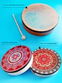 Uğurlu Çiçek Tamburin 8 inç (20cm) Zil Parçasız + Ahşap Çekiç - 5