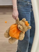Peluş Ayı Bebek - Balkabağı Ayı - 35cm - Çocuklar için - 2