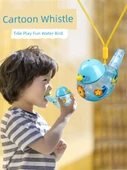 Çocuklar için Su Kuşu Düdüğü - Üçlü Tam Set - Şeritli - 4