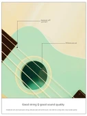 Çocuk Ukulele Gitar Oyuncak - Avokado Yeşili - 4