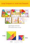 Manyetik Tangram Bulmacası - Büyük Boy (324 Soru) + Yedek Tahta - 12