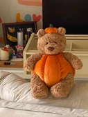 Peluş Ayı Bebek - Balkabağı Ayı - 35cm - Çocuklar için - 6