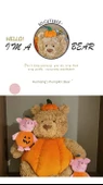 Peluş Ayı Bebek - Balkabağı Ayı - 35cm - Çocuklar için - 8