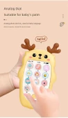 Bebek Diş Kaşıma Mobil Telefon Oyuncağı - Kızıl Kahverengi Pembe (Şarjlı Set) - 9