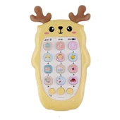 Bebek Diş Kaşıma Mobil Telefon Oyuncağı - Kızıl Kahverengi Pembe (Şarjlı Set) - 6