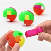 Plastik Burr Bulmaca Top Kilit Kolye - Kare Tipi 5 - 2