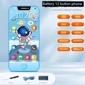 Eğitici Mobil Telefon Oyuncağı - [12 Tuşlu Pil] 52 Eğitim İçeriği - Tornavida + Lanyard - 1
