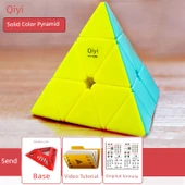 Üçgen Pyraminx Küp - Düz Renk Kule + Aşama 2 - 2