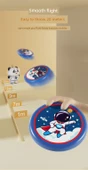 Yumuşak Dönme Özellikli UFO Frisbee Oyunu - Astronot + Küçük Dinozor - 20cm - 11