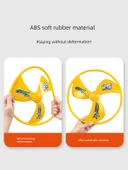 Çocuklar için Bambulu Ejderha Uçan Daire Frisbee - Altın Sarı + Alev Kırmızı - 10