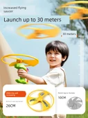 Çocuklar için Bambulu Ejderha Uçan Daire Frisbee - Soğuk Mavi + Alev Kırmızı - 4