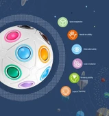 Rubik Küpü Gökkuşağı Topu - 12 Delik + Meyve Cesele thumbnail 12