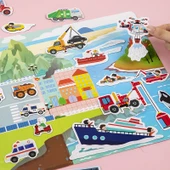 Hippo Sınıf Arkadaşım Manyetik Çıkartma Kitabı - İki Kitap [Şantiye Yoğun + Şehir Trafiği] 140 Manyetik Çıkartma - 6