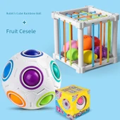 Rubik Küpü Gökkuşağı Topu - 12 Delik + Meyve Cesele thumbnail 1