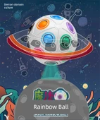 Rubik Küpü Gökkuşağı Topu - 12 Delik + Meyve Cesele thumbnail 8