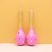 Bebek Kum Tokmağı - Büyük Pembe 20cm Çift - 1