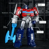 Dönüşüm Robot Oyuncak Araba Savaşçı - 18cm Optimus Prime İnce Kaplama Versiyonu Alaşım Parçalar - 5
