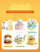 Panda Yapı Blokları - Panda Pembe Şeftali Ay Keki thumbnail 8