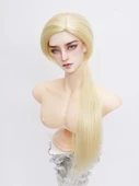 BJD Bebek Peruk - Doğal Siyah - Küçük 3 Nokta (21cm-22cm) - 11