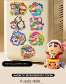 Crayon Shin-Chan Buzdolabı Magneti Bulmaca Kutu - Son Kutu 9 Set - 11