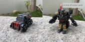Mini Deformasyon Robot Araba - Sarı Spor Araba - 9