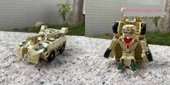 Mini Deformasyon Robot Araba - Yeşil Araç Adam - 11