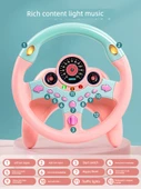 Çocuk Direksiyon Oyuncağı - Pembe Ses Anahtarı Şarjlı Pil Genişletilmiş Taban - 360 Derece Dönüş - 4