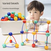 3D Boncuk Yapı Blokları - 75 Parça Set - Şık Kutu - 3