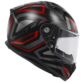 GIVI 50.7 PROTON MAT TITANIUM-KIRMIZI KASK - 2