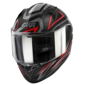 GIVI 50.7 PROTON MAT TITANIUM-KIRMIZI KASK - 5