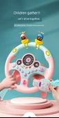 Çocuk Direksiyon Oyuncağı - Pembe Normal Pil Genişletilmiş Taban - 360 Derece Dönüş - 8