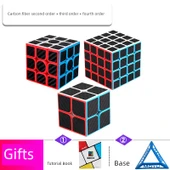 Karbon Fiber 234 Rubik Küpü - Kitap ve Stand ile - 1