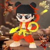 Nezha Yapı Blokları - 48cm Nezha Cha (Model 1) (Yapı Blokları Çekiçi ile) - 8