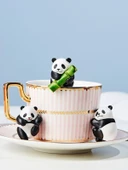 Panda Modeli Tek Kutu - PVC - 6x6x6 cm - Ofis ve Ev Dekoru - 5