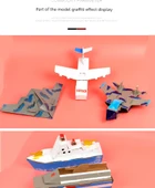 DIY Boyama Modeli El Yapımı Karton Araç - Koruma Botu - 12