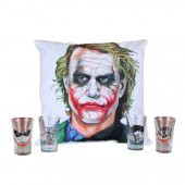 Joker Puf Yastık 4Lü Shot Bardağı Hediye Seti - 1