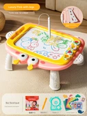 Çocuklar için Manyetik Çizim Tahtası - Büyük Boy - Masa Ayağı - Pembe - 1
