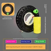 Yüksek Kalite Rulman Uçurtma Tekerleği - 28 Büyük Rulman Anti-Ters Kilit Tekerlek +1200 m Dört İplik İp - 1