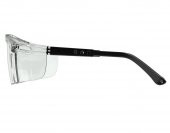 Koruyucu Siyah Çerçeveli Gözlük Baymax Ce Sertifikalı EN166:2001 Yerli Üretim Dirençli Dayanıklı Estetik İş Güvenliği Gözlüğü AGMair Agm Havalandırma - 3